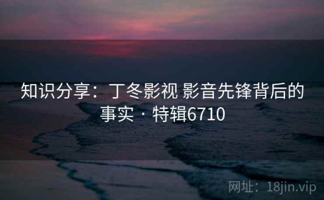知识分享：丁冬影视 影音先锋背后的事实 · 特辑6710