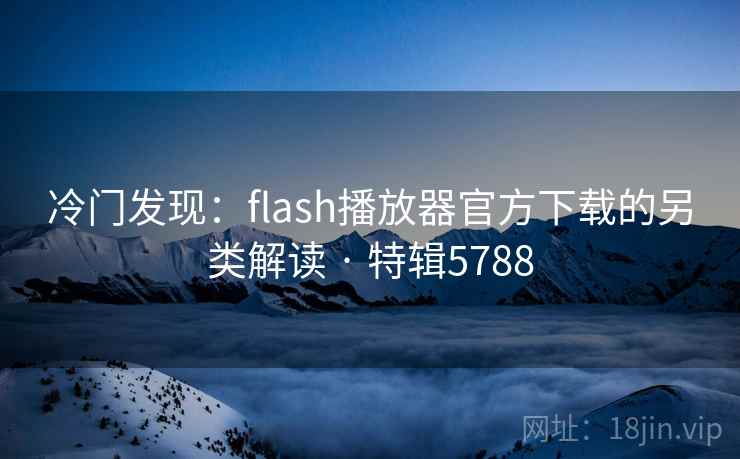 冷门发现：flash播放器官方下载的另类解读 · 特辑5788